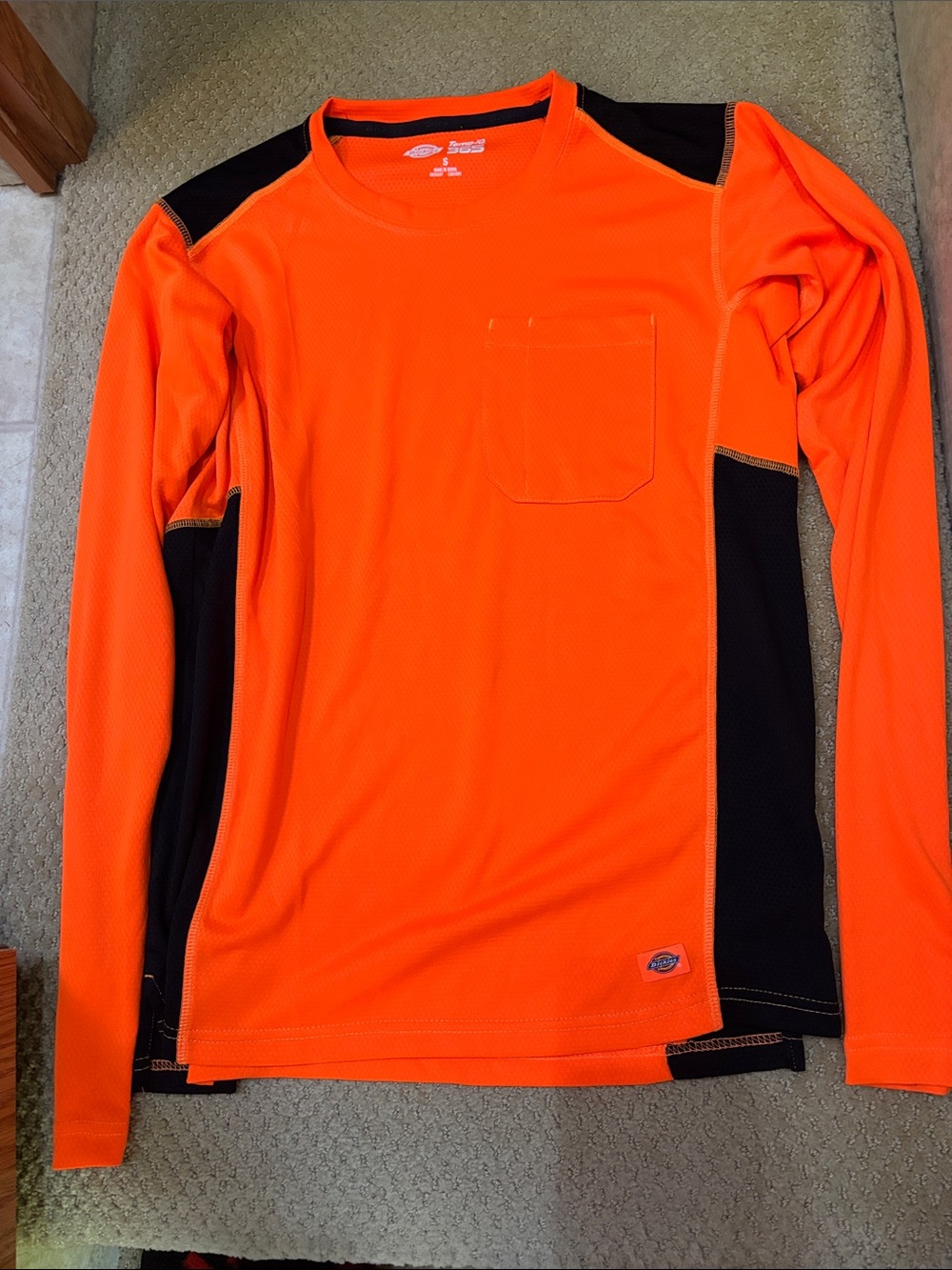 High-Vis Orange Long Sleeve Work Shirt